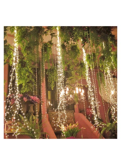 اشتري Garden Bunch Lights Waterfall Lights,Solar String Lights Outdoor 10 Strands 200 LEDs Branch Copper Twinkle Starry Fairy Lights Waterproof for Garden Wedding Party Decoration في الامارات