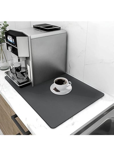 Buy Dish Drying Mat for Kitchen Counter, Coffee Machine Mat, Counter Protector Spill Mat, Breathable Non-slip Rubber Mat for Coffee Machine 50x40cm, Easy to Clean and Quick Dry in Saudi Arabia