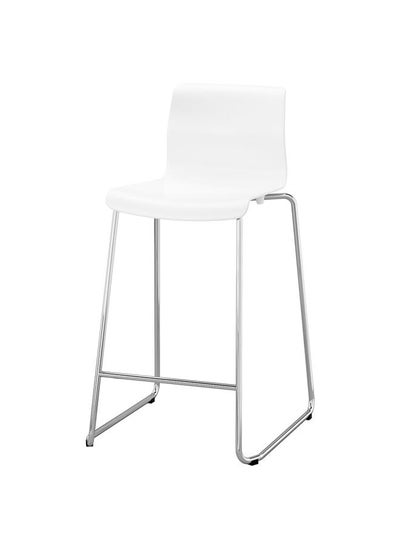 Buy Bar Stool, White/Chrome-Plated, 66 Cm in Saudi Arabia