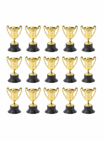 اشتري 20 Pcs Kids Reward Trophy Plastic Small Prize Cup Children with Base Golden في الامارات