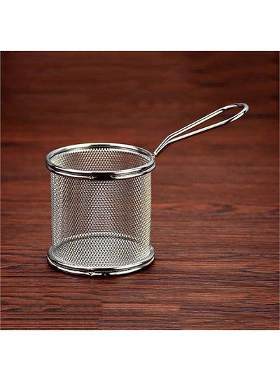 Buy Fry Basket Small Fry Basket Stainless Steel French Fries Basket with Handle Filter Mesh Basket for French Fries, Chicken Nuggets, Fish, Etc. for Kitchen Restaurant Party Barbecue in Egypt