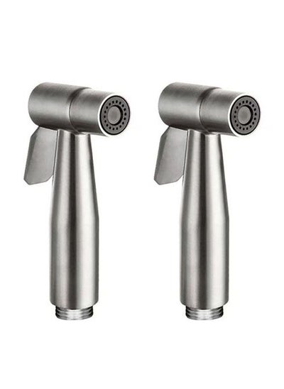 Buy 2-Piece Handheld Bidet Sprayer Silver in UAE