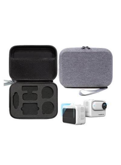 Buy Carrying Case for Insta360 GO 3 Action Camera, Storage Bag Compatible with Insta360 GO 3 (64GB) Action Camera & Accessories Hard EVA Travel Portable Case (Grey) in UAE