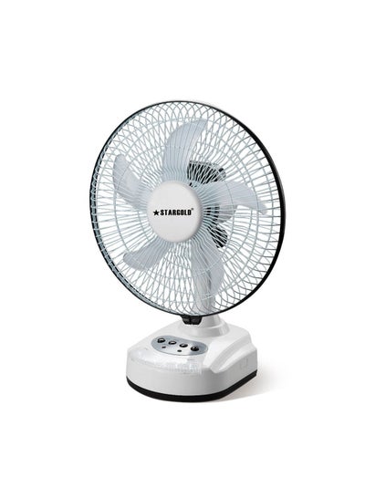 Buy 10 Inch Rechargeable and Portable Desk Fan 3 Speed Quiet Operation Oscillating Desktop  Bedside Fan Ideal For Home And Office in Saudi Arabia