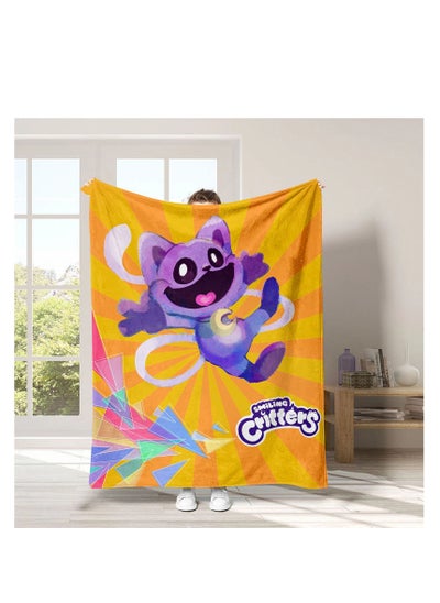 اشتري poppy playtime smiling crittersFlannel Throw Blanket  Super Soft Lightweight Air Conditioner Blanket Cooling Summer Blanket Towel Blanket For Couch في السعودية