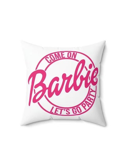 Buy Barbie Printed Pillow for Girls ( Let's go party) in UAE