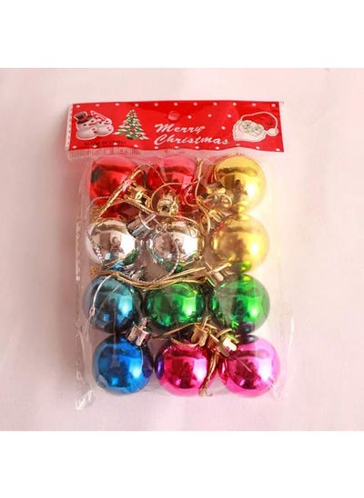 Buy Christmas Colorful Balls Shiny Magic 12 Pcs Package in Egypt