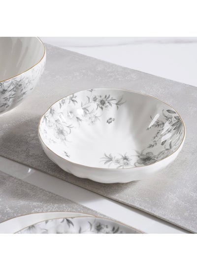 اشتري Royal Garden Porcelain Soup Plate Dia20cm -White & Grey في الامارات