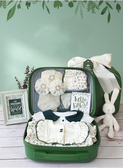 Buy Baby Gift Box for Female Baby Summer Thin Green Clothes Set in Saudi Arabia