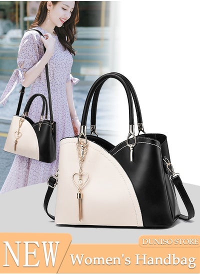 Buy Elegant Women's Handbag with Removable Shoulder Strap Large Capacity Tote Shoulder Bag Fashion Ladies Satchel Bag for Office Travel Daily Bag in Saudi Arabia