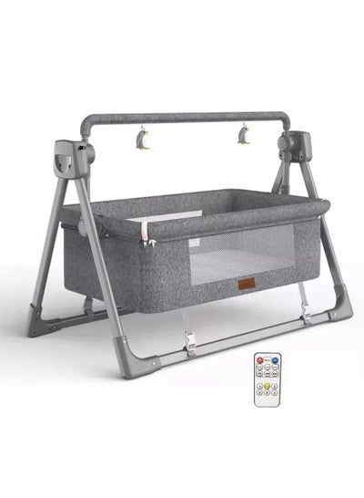 Buy Baby Cradle Multi-Function Electric Intelligent Sleep Rocking/With Remote- Dark Grey 33-008-12D in Saudi Arabia
