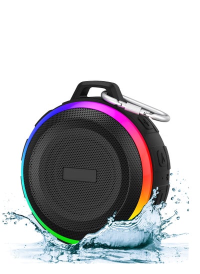 اشتري Bluetooth Shower Speaker, Portable Bluetooth Speakers, IP67 Waterproof Wireless Speaker with Dynamic Lights, True Wireless Stereo, Crisp Clear Sound, for Sports, Pool, Beach, Hiking, Camping في الامارات