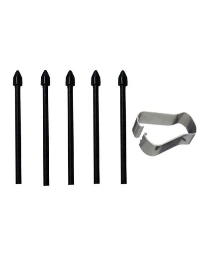 Buy 5 Pack Touch Stylus S Pen Replacement Tips For Samsung Galaxy Tab S6 Lite S6/S7/S7+/Note 10/Note 20 Black in UAE