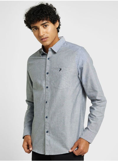 اشتري Thomas Scott Classic Slim Fit Opaque Pure Cotton Casual Shirt في السعودية