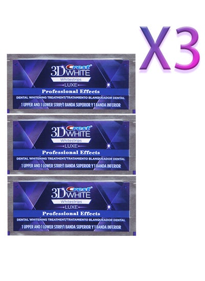 Buy 3D White Luxe Whitestrip Teeth Whitening Kit, Glamorous White,3 packs in UAE