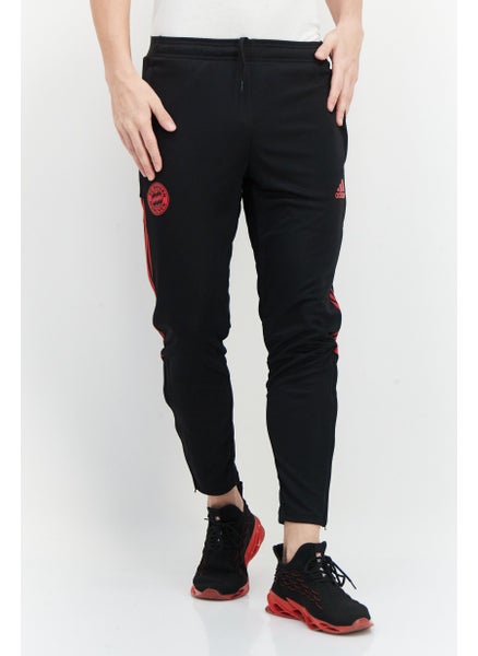 اشتري Men Sportswear Fit Soccer Pants, Black/Red في الامارات