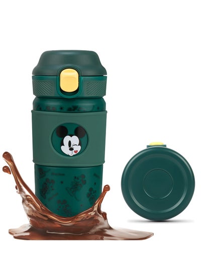 Buy Mickey Stainless Steel Travel Mug Thermol Bottle Thermo Cup Green (380Ml) in Saudi Arabia