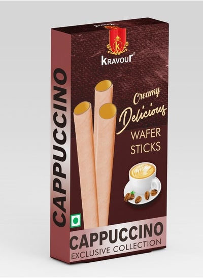 Buy Kravour Cappuccino Wafer Rolls 75g in UAE