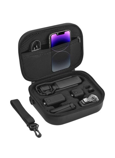 اشتري Hard Shell Carrying Case for Osmo Pocket 3, Portable PU Protective Bag for DJI Osmo Pocket 3 Creator Combo Camera Accessories with Shoulder Strap في السعودية