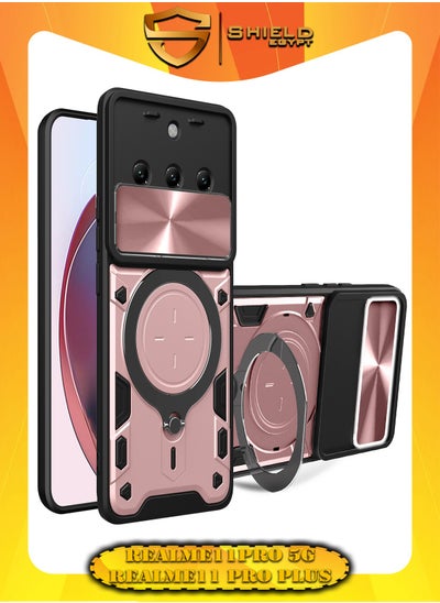 Buy SHIELD EGYPT For Realme 11 Pro Plus/Realme 11 Pro Armored Camera Shield Cover Camera Lend Protection, Built-in 360° (Rose Gold) in Egypt