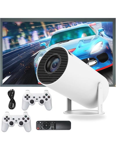 اشتري "Smart 1080P Mini Projector with 64GB Storage and Controller – 10,000+ Retro Games, WiFi 6, Bluetooth 5.0, HDMI/USB Support" في الامارات