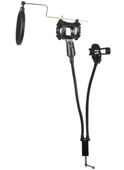 Buy Microphone Stand and Mobile Phone Stand 2-in-1 Stand Microphone Mobile Desktop Holder for Live Broadcasting, Podcasting, Recording Equipment Bracket in Saudi Arabia