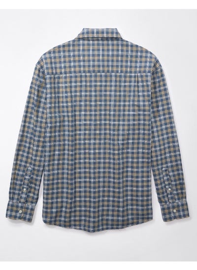 Buy AE Everyday Oxford Plaid Button-Up Shirt in Saudi Arabia