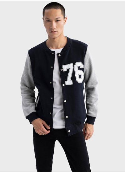 Buy Graphic Snap Button Jacket in Saudi Arabia