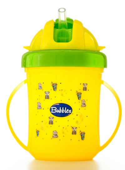 Buy Bubbles Cup With Shalimo Cup With Straw Yellow in Egypt