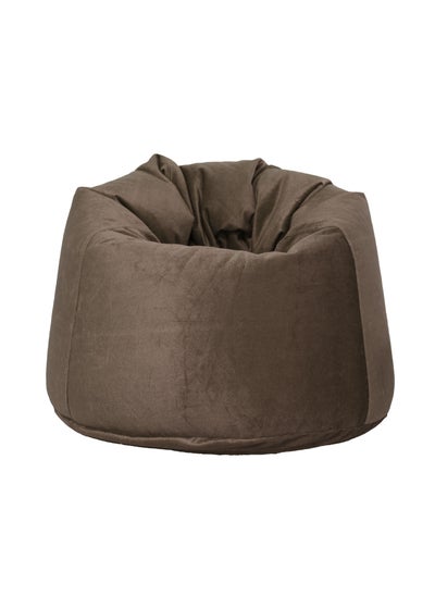 Buy Soft Suede Velvet Bean Bag With Filling Light Brown in UAE