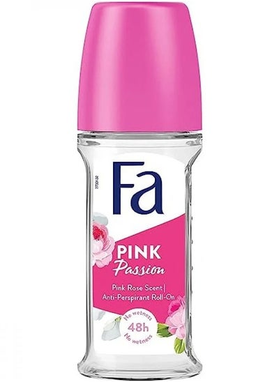 Buy Roll On Bank Passion Deodorant Pink Rose 50ml in Saudi Arabia