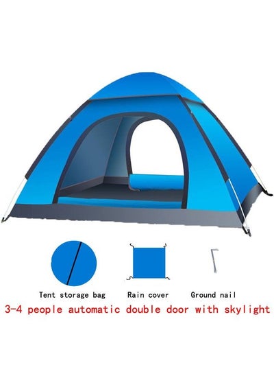 Buy Portable Automatic Pop-Up Outdoor Camping Tent For 3-4 People in UAE