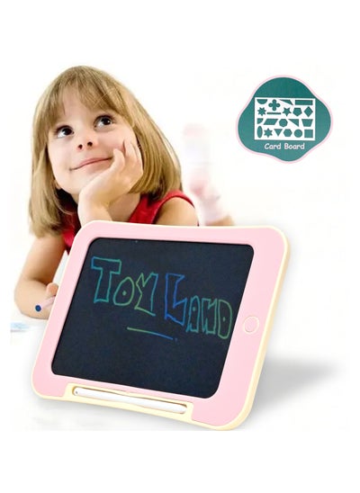 اشتري Portable 8.5 Inch Kids Colourful LCD Drawing Board, Educational Doodle Board with Lock and Erasable Function في الامارات