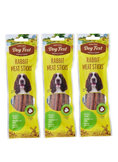 اشتري Rabbit Meat Sticks Treats For Adult Dogs 3X45g في الامارات