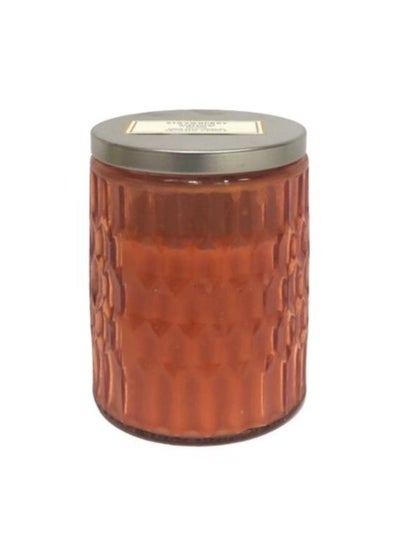 Buy Candle Jar Strawberry Multicolor Wax Cylindrical Jar Set Of 1 in UAE