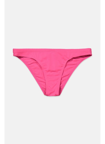 اشتري Women Drawstring Plain Bikini Bottom, Pink في السعودية