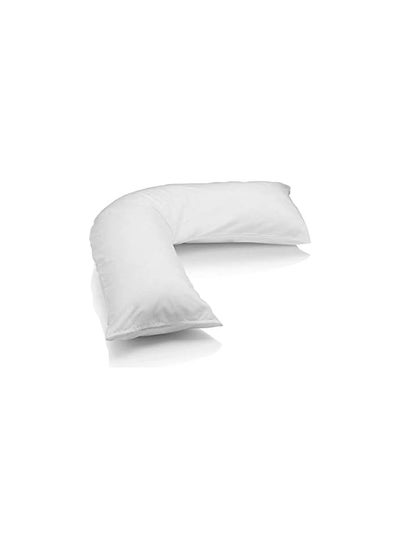 Buy Microfiber V Shaped Pillow 90 X 50Cm White in Saudi Arabia