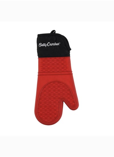 Buy Betty Crocker Silicon Glove 34Cm Black & Red in Saudi Arabia