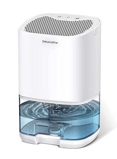Buy Home Dehumidifier 1000ML Dehumidifier for 2500 cu ft (260 sq ft) Two Working Modes and 7 Color LED Lights Silent Portable Mini Dehumidifier for Basement Bedroom Bathroom Cabinet RV (White) in UAE