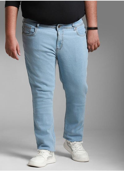 Buy Plus Mid Rise Stretchable Slim Fit Jeans in Saudi Arabia