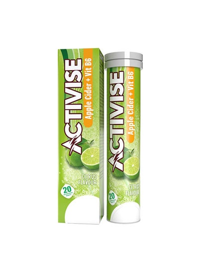 Buy Activise Apple Cider + Vitamin B6 Effervescent Tab Citrus 20's in UAE