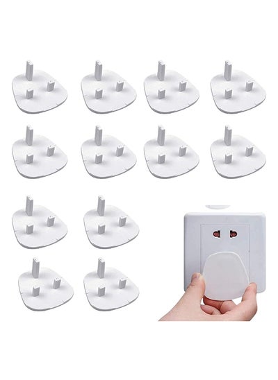 اشتري SKY-TOUCH 12pcs per Pack Baby Proofing Plug Covers, White Outlet Covers Safety Covers, Electrical Protectors for your Child and Babies at Home في الامارات