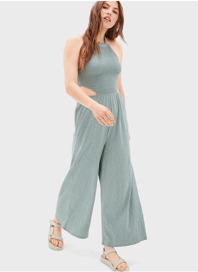 Buy Halter Neck Cut Out Jumpsuit in UAE