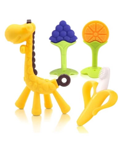 Buy 4-Pack Baby Teethers, Baby Teething Toys ​for Newborn Infants in UAE