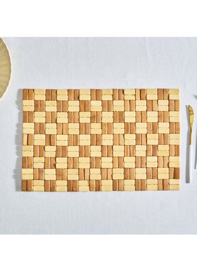 Buy Woodland Bamboo Tile Placemat 30 x 45 cm in UAE