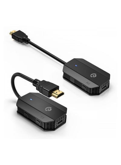 Buy Powerology Wireless HDMI Mirroring Adaptor Pair with USB-C Cable Full HD 1080P - Black in UAE