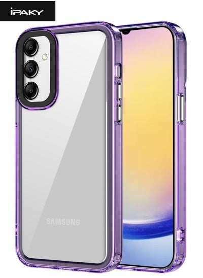 Buy Samsung Galaxy A25 5G Case, Mixed Material Slim Case Cover,  [Anti Drop][Anti Slip][Shockproof][Non-Stick Fingerprint] Protective Case for Samsung Galaxy A25 5G, Purple in UAE