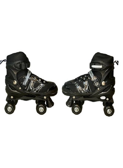 Buy Skate Shoes Pair 4 Wheels Size (31-34) Box - white * black in Egypt
