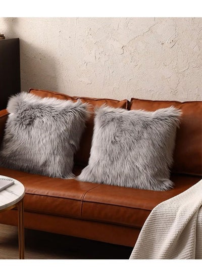 Buy Cozy soft Faux Fur Throw Pillow For Sofa, Bed and Home Décor in UAE