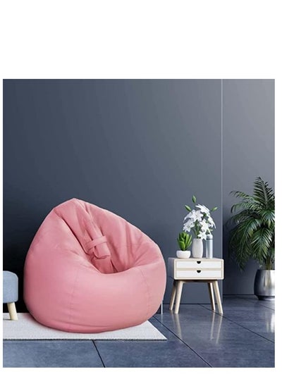 اشتري Vital Kids Faux Leather Multi-Purpose Bean Bag With Polystyrene Filling Pink في الامارات